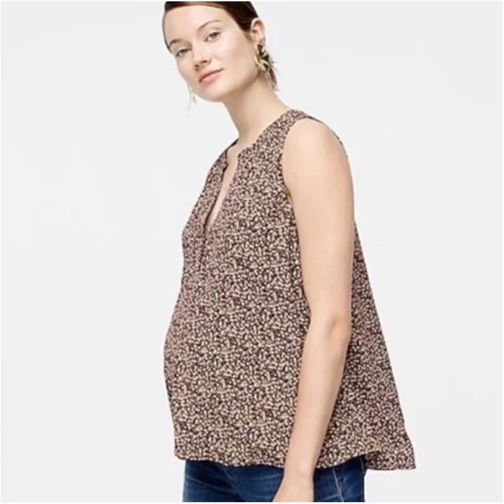 Hatch By J  Crew Maternity Floral Sleeveless Top